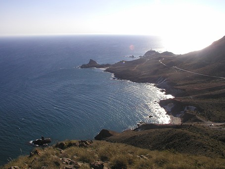 Jogging along the coastline of Cabo the Gata (the beaches South of the lighthouse)